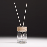 Bouteilles diffuseurs de parfum en verre transparent personnalisées en usine, de 50 ml à 300 ml, rondes et carrées, écologiques et durables, couleurs et logos personnalisés disponibles