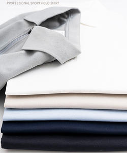 Camiseta OEM de calidad de lujo con cuello de cremallera sólida de seda helada para hombre, polos personalizados de algodón mercerizado para hombre - Product Image 6