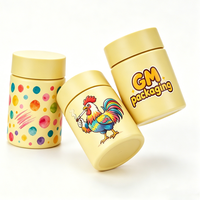 Pot en verre hermétique anti-odeur avec bouchon de sécurité enfant, design personnalisé, 1oz, 2oz, 3oz, 4oz, motif floral