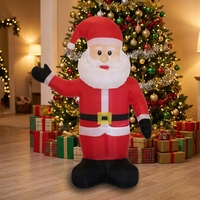Père Noël gonflable sur pied avec lumières LED, idéal pour les décorations de Noël intérieures, extérieures et de jardin (vente en gros)