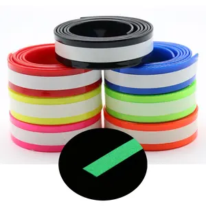 Nibao Coated Webbing Supplies Glowing Webbing Straps,Safety Glow in the Dark TPU Coated Nylon Webbing for Pet Products