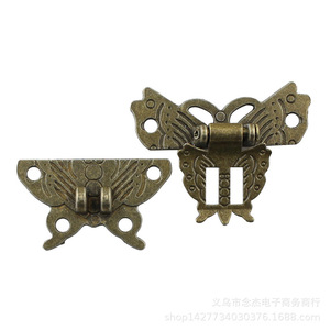 S72 Petit fermoir papillon en alliage de zinc, style antique, pour boîte en bois, durable - Product Image 1