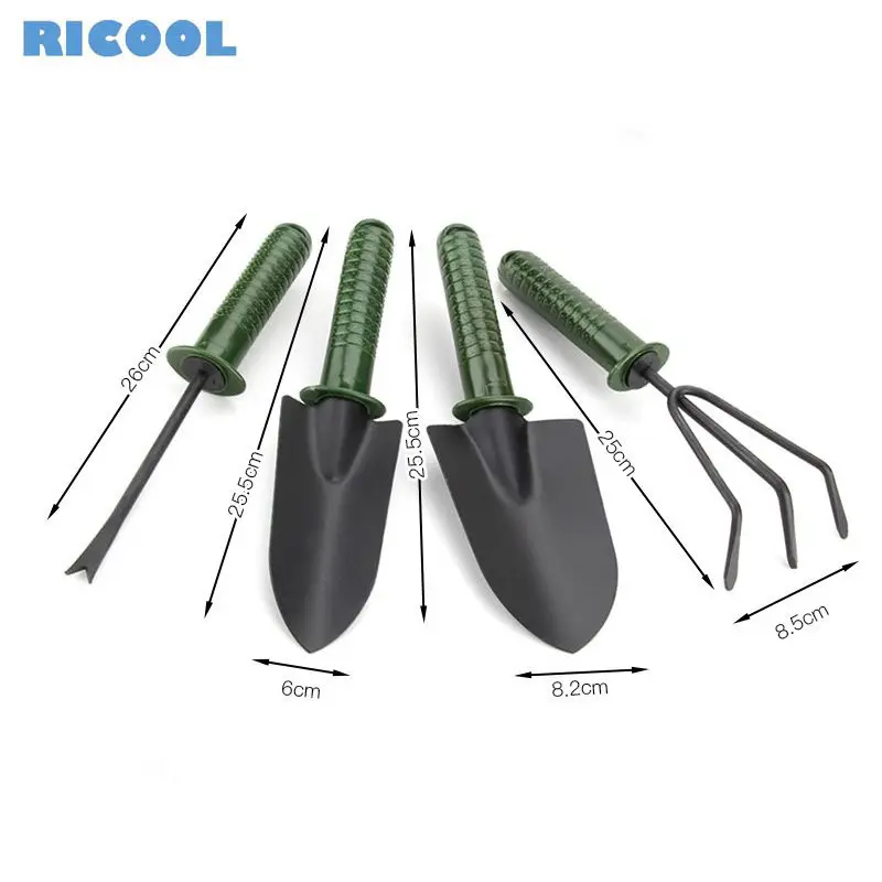 Mini outils pour plantes de jardinage ensemble de 4 pièces d'outils de plantation de fleurs râteau à bêche d'extérieur domestique