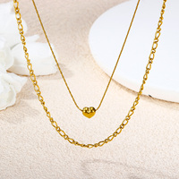 Collier long en acier inoxydable avec imitation perles, élégant et intemporel, pour homme et femme, idéal pour tous les jours et les rendez-vous.