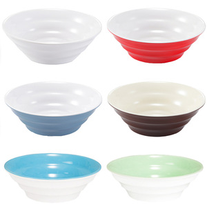 Tazón cónico de melamina de 12 oz, color sólido, boca ancha, tazón poco profundo para ensalada, uso en restaurantes y fiestas. - Product Image 1