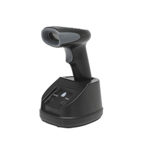 Escáner de código de barras 2D con cable/inalámbrico USB con base lector de código de barras de escaneo de alta velocidad sistema POS de escaneo de escritorio portátil