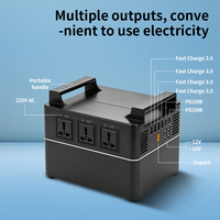 Offre Spéciale – Système de Stockage d'Énergie Portable Extérieur 600W Multi-Prises Haute Puissance avec Double Poignée et Alimentation de Secours par Batterie