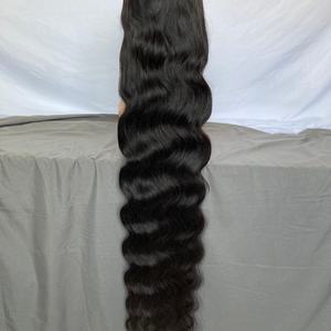 Pelucas Frontales de 40 Pulgadas, Pelucas Largas Especiales para el BLACK FRIDAY, Pelucas Largas de Cabello Virgen Brasileño Liso con Ondas de Agua, Venta al por Mayor - Product Image 3