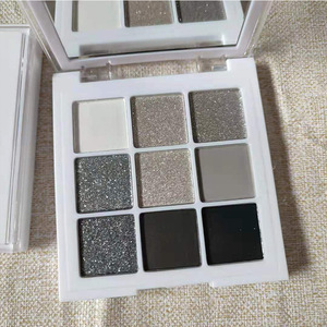 Custom Logo Private Label <strong>Eye</strong> <strong>Makeup</strong> 9 Color Vegan <strong>Silver</strong> and Grey Colors Smoky Eyeshadow Palette - Product Image 1