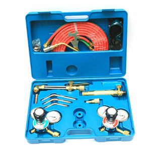 Gas <b>Welding</b> <b>Kit</b>, Brazing <b>Kit</b> with Two Hose, Regulator Gauges - Product Image 1