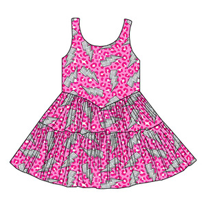 Abito Estivo per Bambine con Design in Pizzo Multistrato Senza Maniche - Produzione all'Ingrosso Personalizzata con MOQ Basso - Product Image 6