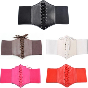 Cinturones anchos de moda tipo corsé, de piel sintética, moldeadores de cuerpo, cinturón elástico ajustado de cintura alta para mujer, para uso diario. - Product Image 4