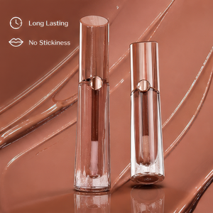 Gloss à lèvres mat naturel longue tenue 4,5 ml, tube transparent à embout incliné, marque privée pour maquillage de fête, logo personnalisé - Product Image 3
