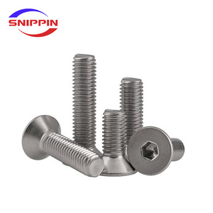 304 A2 Stainless Steel DIN7991 Hexagon Socket Head Flat <strong>Countersunk</strong> Allen Bolt <strong>Screw</strong> M1.6 M2 M2.5 M3 M4 M5 M6 M8 <strong>M10</strong> M12 Metric