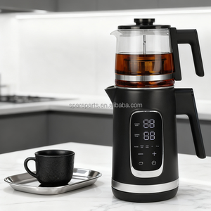 Bollitore Rapido con Controllo Digitale della Temperatura, Mantenimento del Calore, Teiera Turca Nera 1500W in Acciaio Inox, Samovar per Tè - Product Image 1