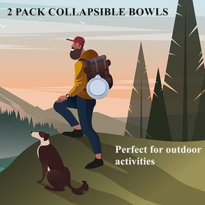OEM/ODM Wholesale Waterproof Travel Bowls for <b>Cats</b> Outdoor Portable Custom Logo Colorful Silicone Foldable Pet Dog Bowls - Product Image 4