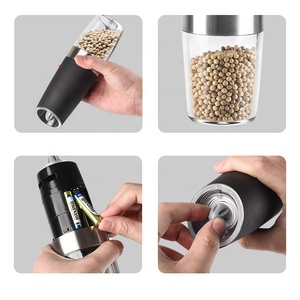 <span class=keywords><strong>Moulin</strong></span> à sel et à poivre électrique automatique portable, nouveaux matériaux pour la cuisine et <span class=keywords><strong>le</strong></span> <span class=keywords><strong>camping</strong></span>, avec fonction de lumière bleue - Product Image 5