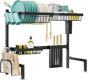 צלחת כיור ייבוש מתלה קיבולת גדולה נירוסטה מתלה צלחת נירוסטה מתלה רב תכליתי לסביבה מלבני - Product Image 6