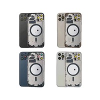 Cadre intermédiaire de remplacement d'origine 6G/6S/7P/8P/Xr/11/12/13 Pro Max avec assemblage de coque arrière en verre 100 % compatible et testé pour téléphone portable