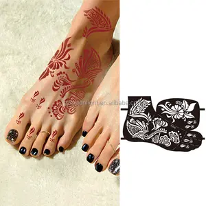 Body Art Paints Design für Frauen Temporäre Henna Tattoo Schablone für Tattoo Saft Tinte Fuß übertragbare Tattoo Vorlage Aufkleber