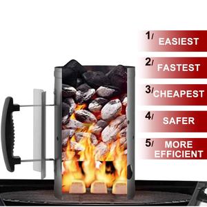 Allumeur de barbecue pas cher, super rapide, allume les briquettes pour les barbecues, cuisine en plein air, accessoires pour charbon de bois, cheminée pour allumeur de charbon de bois - Product Image 3