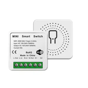 Tuya Mô-đun Mini WiFi Tự Làm 16A Mô-đun Rơ Le Tự Động Hóa Nhà Thông Minh 2 Chiều Hoạt Động Với Ứng Dụng Cuộc Sống Thông Minh Alexa Google Home