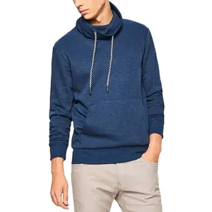 High quality mens blank custom Cowl neck hoodies