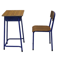 Chaise et table de lecture Mobilier de salle de classe pour étudiants Table et chaise d'école en métal bon marché pour enfants