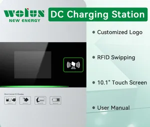 Stasiun pengisian daya mobil Ev elektrik cepat tenaga surya 3 Dc 2 Gun tingkat komersial umum dengan mobil 150kW 1000v