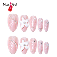 Ongles artificiels populaires 32 pièces, design personnalisé OEM, faux ongles épais en ABS de haute qualité, taille complète XS/S/M, à presser pour les doigts