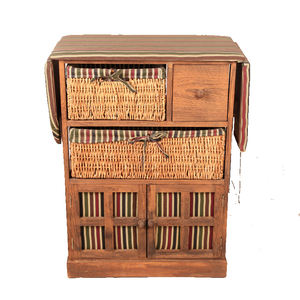 <span class=keywords><strong>Tabla</strong></span> Redonda <span class=keywords><strong>con</strong></span> cajones <span class=keywords><strong>de</strong></span> mimbre y estante para ropa - Product Image 2