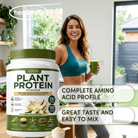 Poudre de protéines végétales Healthife OEM, mélange de protéines végétales à base de riz et de chia avec BCAA et L-glutamine
