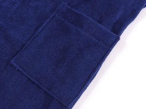 Customized <b>Kimono</b> Collar Adult <b>Men's</b> 100% Cotton Velour Breathable Warm Long Sleeve Bathrobe with Front Logo - Product Image 5