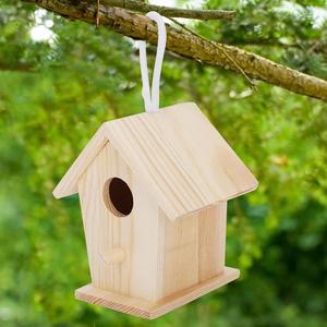 Nichoir en bois transparent pour extérieur, pour passeroïdes, oiseaux bleus et colibris, avec fixation murale ou suspendu - Product Image 2