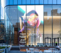 Écran LED Transparent, Souple et Flexible, Film Auto-Adhésif pour Vitrine, P6 P8 P10 en Verre Cristal