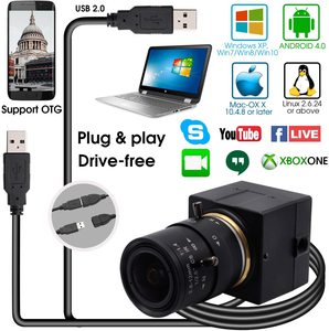 Cámara de Seguridad USB ELP Full HD 1080p H.264 con Baja Iluminación y Lente Zoom Varifocal de 2.8-12mm para Videoconferencias - Product Image 5