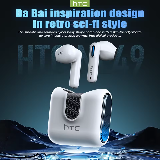 HTC NE49 Gaming Headset AI Translator Earphones BT6.0 Noise Reduction TWS Earbuds with Mic Long Life 134 Languages