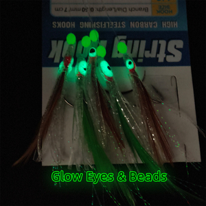 5 후크/팩 Sabiki <span class=keywords><strong>Rig</strong></span> 부드러운 문어 미끼 빛나는 구슬 깃털 바닷물 낚시 미끼 세트 베이스 고등어 도미 <span class=keywords><strong>1</strong></span>/0 # - Product Image 5