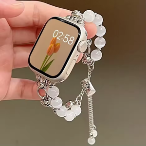 สายนาฬิกาข้อมือแบบสายรัด ดีไซน์หรูหรา กลิ่นอายความหอมอ่อนๆ  วัสดุระบายอากาศได้ดี สำหรับ Apple Watch ขนาด 38~49 มม. - Product Image 3