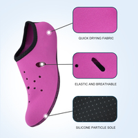 Personnalisé séchage rapide pieds nus semelle en caoutchouc anti-dérapant hommes femmes enfants en plein air néoprène aqua chaussette de plage chaussure d'eau
