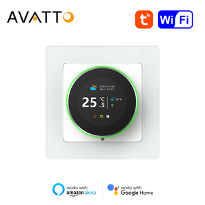 AVATTO WT20R/ZWT20R Vente en gros d'usine OEM/ODM Thermostat <span class=keywords><strong>de</strong></span> chauffage numérique programmable WiFi Tuya - Product Image 1