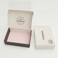 Boîte d'expédition cosmétique personnalisée en carton ondulé avec fermeture à rabat, imprimée OEM