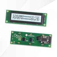 Layar LCD Standar Tinggi JXD2002A-IIC FSTN Antarmuka IIC/I2C Positif Putih dengan Lampu Latar Modul Tampilan LCM Matriks Titik 20*2
