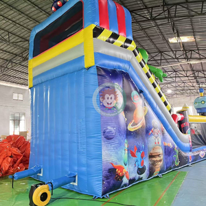 Château gonflable à thème spatial et extraterrestre avec toboggan combiné, jeux de fête, toboggan gonflable pour enfants - Product Image 5