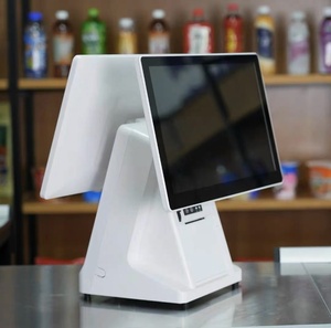 15 + 15 inch tất cả-trong-một màn hình cảm ứng tiền mặt đăng ký POS hệ thống với 80 mét Máy in nhiệt 2D Scanner - Product Image 1