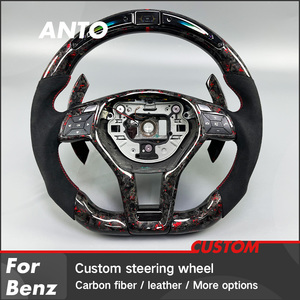 <span class=keywords><strong>Volant</strong></span> sport en fibre de carbone forgé sur mesure pour Mercedes-Benz <span class=keywords><strong>AMG</strong></span> C63 Coupé W204 W205 2012-2018 avec écran LED intelligent - Product Image 2