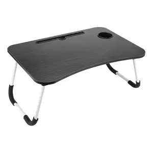 Foldable Legs Portable Notebook Laptop Bed Tray Desk Laptop Bed Table with Phone/Pad Holder Cup Slot for Sofa Bed Couch