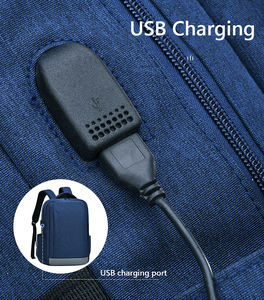 Chinllo Simple Hommes Ordinateur <span class=keywords><strong>Bab</strong></span> avec USB Collège Garçons École Sac À Dos Noir Bleu Gris Bureau D'affaires Ordinateur Portable Sac À Dos GL905 - Product Image 6