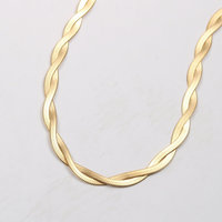 Fenny No Fade Cubique Populaire Twist Serpent Chaîne Collier Tendance Pour Les Femmes Déclaration En Acier Inoxydable Bijoux En Gros