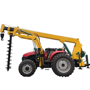 Máquina Perforadora de Hoyos Especiales para Postes de Alumbrado Público en Venta con Tractor y Grúa - Product Image 2